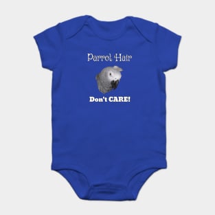 African Grey Parrot Feather Hair Baby Bodysuit